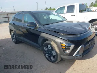 2025 Hyundai Kona SEL with VIN KM8HB3AB9SU223742, listed as a IAAI auction lot 42046520 with 9,907 mi miles. Bid and sale history available at carsss.com. Image 1.