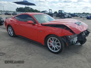 2024 Ford Mustang GT with VIN 1FA6P8CF5R5425448, listed as a Copart auction lot 55975225 with 9,391 mi miles and Salvage title. Bid and sale history available at DreamBid. Image 4.