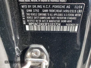 2015 Porsche 911 GT3 z VIN WP0AC2A93FS183704, wystawiony jako Copart lot #76139704 z przebiegiem 33 935 mil mil oraz Szkoda całkowita • Salvage title. Historia ofert i sprzedaży dostępna na DreamBid. Obrazek 13.
