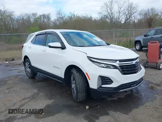 2024 Chevrolet Equinox LT with VIN 3GNAXKEG7RL140023, listed as a IAAI auction lot 41817174 with 23,490 mi miles and . Bid and sale history available at DreamBid. Image 1.