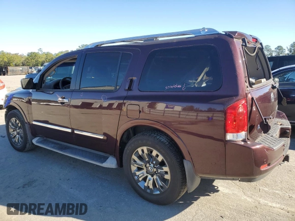 2015 Nissan Armada Platinum z VIN 5N1BA0NF2FN602165, wystawiony jako Copart lot #81283414 z przebiegiem Nie podano mil oraz Szkoda całkowita • Salvage title. Historia ofert i sprzedaży dostępna na DreamBid. Obrazek 2.