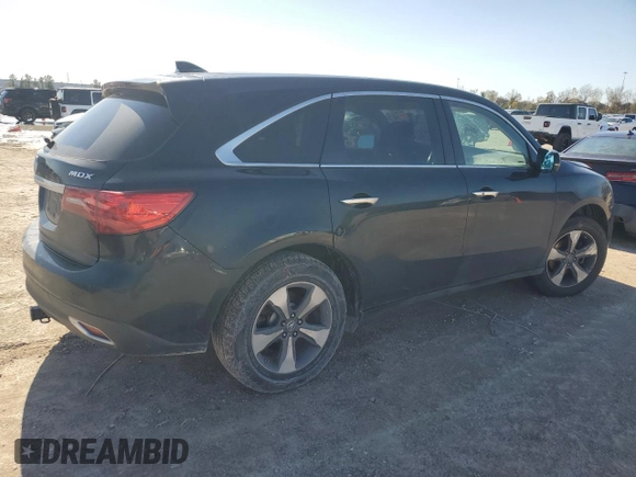 2016 Acura MDX with VIN 5FRYD3H23GB020588, listed as a Copart auction lot 86852534 with 168,552 mi miles and Salvage Title. Bid and sale history available at carsss.com. Image 3.