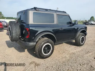 2024 Ford Bronco Black Diamond with VIN 1FMDE1AP3RLA66439, listed as a Copart auction lot 64542095 with 3,055 mi miles and Salvage title. Bid and sale history available at DreamBid. Image 3.
