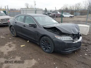 2015 Acura TLX with VIN 19UUB1F35FA022700, listed as a IAAI auction lot 41610750 with 157,500 mi miles. Bid and sale history available at carsss.com. Image 1.