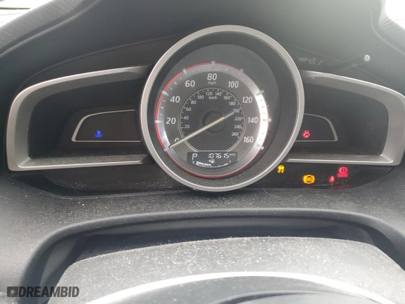 2014 Mazda Mazda3 i SV with VIN JM1BM1T71E1132360, listed as a Copart auction lot 81488804 with 107,615 mi miles and Salvage Title. Bid and sale history available at carsss.com. Image 9.