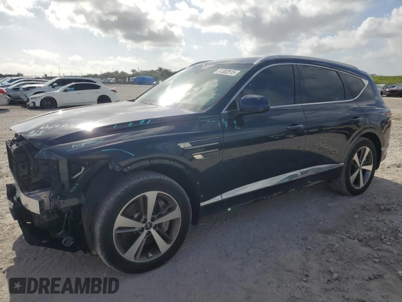 2023 Genesis GV80 with VIN KMUHBDSB7PU115195, listed as a Copart auction lot 51302515 with 15,285 mi miles and Salvage Title. Bid and sale history available at carsss.com. Image 1.