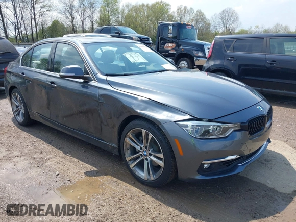 2017 BMW 3 Series 330i with VIN WBA8B9G37HNU55487, listed as a IAAI auction lot 41990068 with 50,418 mi miles. Bid and sale history available at carsss.com. Image 1.