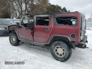 2005 Hummer H2 SUV with VIN 5GRGN23U35H103463, listed as a Copart auction lot 88523045 with Not Provided miles and Non Repairable. Bid and sale history available at carsss.com. Image 2.