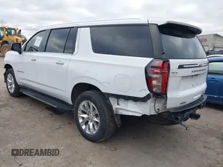 2023 Chevrolet Suburban Premier with VIN 1GNSKFKT1PR529998, listed as a IAAI auction lot 41157457 with 21,551 mi miles and . Bid and sale history available at DreamBid. Image 3.