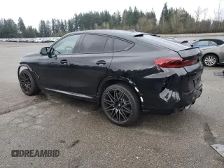 2024 BMW X6 M with VIN 5YM23ET08R9V15689, listed as a Copart auction lot 86357404 with 9,847 mi miles and Salvage Title. Bid and sale history available at carsss.com. Image 2.