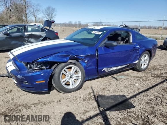 2014 Ford Mustang V6 with VIN 1ZVBP8AM3E5209762, listed as a Copart auction lot 51483265 with 104,277 mi miles and Salvage Title. Bid and sale history available at DreamBid. Image 1.