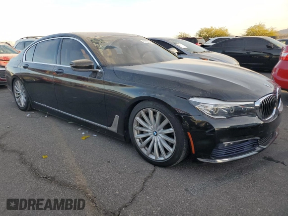 2017 BMW 7 Series 740i with VIN WBA7E2C30HG740620, listed as a Copart auction lot 85750464 with 116,850 mi miles and Salvage Title. Bid and sale history available at carsss.com. Image 4.