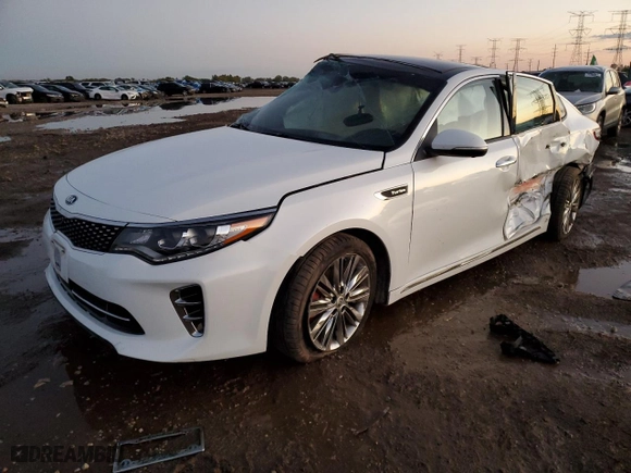 2017 Kia Optima SX Limited with VIN 5XXGV4L2XHG154102, listed as a Copart auction lot 72641324 with 0 mi miles and Salvage Title. Bid and sale history available at carsss.com. Image 1.