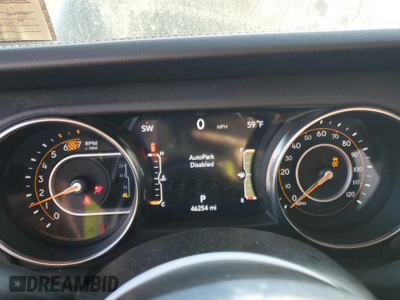 2023 Jeep Wrangler Sahara with VIN 1C4HJXEN2PW624757, listed as a Copart auction lot 78239614 with 46,254 mi miles and Salvage Title. Bid and sale history available at carsss.com. Image 9.