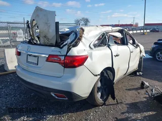 2014 Acura MDX with VIN 5FRYD3H24EB016580, listed as a IAAI auction lot 41589124 with 101,155 mi miles. Bid and sale history available at carsss.com. Image 4.