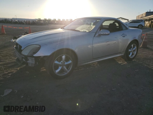 2002 Mercedes-Benz SLK-Class 3.2L with VIN WDBKK65F92F254162, listed as a Copart auction lot 78527984 with 113,194 mi miles and Salvage Title. Bid and sale history available at carsss.com. Image 1.