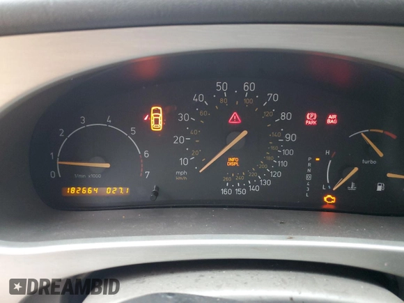 2002 Saab 9-5 Aero with VIN YS3EH49G723038339, listed as a Copart auction lot 81372184 with 182,664 mi miles and Salvage Title. Bid and sale history available at carsss.com. Image 9.