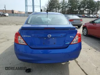 2014 Nissan Versa SV with VIN 3N1CN7AP7EL854158, listed as a Copart auction lot 48670005 with 0 mi miles and Salvage Title. Bid and sale history available at carsss.com. Image 6.