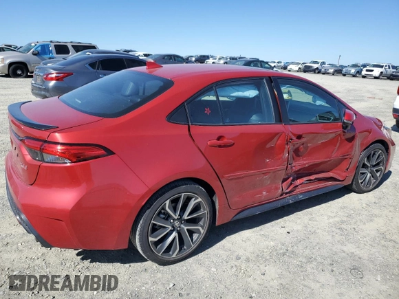 2020 Toyota Corolla XSE with VIN 5YFT4RCE3LP019150, listed as a Copart auction lot 47044725 with 48,456 mi miles and Salvage Title. Bid and sale history available at carsss.com. Image 3.
