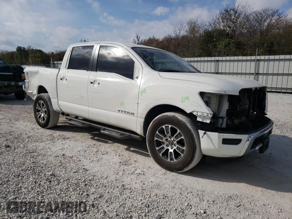 2024 Nissan Titan SV with VIN 1N6AA1EC6RN100286, listed as a Copart auction lot 78082024 with 24,336 mi miles and Salvage title. Bid and sale history available at DreamBid. Image 4.