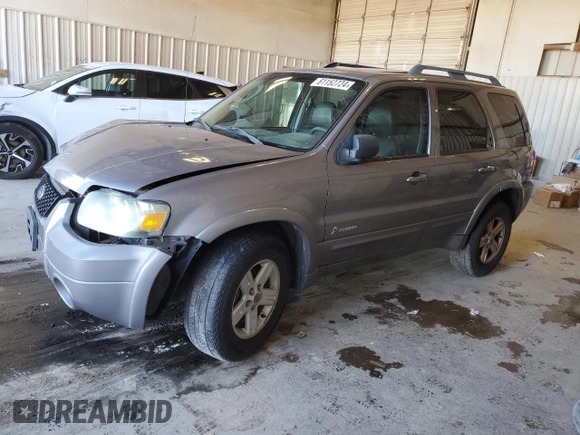 2007 Ford Escape Hybrid with VIN 1FMCU49H17KA07843, listed as a Copart auction lot 81152724 with 170,972 mi miles and Salvage Title. Bid and sale history available at carsss.com. Image 1.