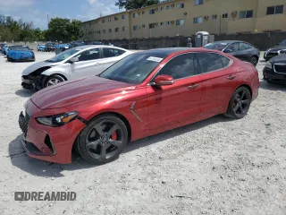 2020 Genesis G70 3.3T with VIN KMTG34LE2LU053267, listed as a Copart auction lot 51118135 with 34,555 mi miles and Salvage title. Bid and sale history available at DreamBid. Image 1.