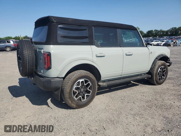 2023 Ford Bronco with VIN 1FMEE5BP0PLC06549, listed as a Copart auction lot 58703305 with 28,051 mi miles and Salvage title. Bid and sale history available at DreamBid. Image 3.