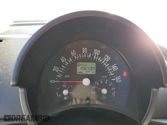 2003 Volkswagen New Beetle Coupe GLS with VIN 3VWCD21C23M406673, listed as a Copart auction lot 53209135 with 106,430 mi miles and Salvage Title. Bid and sale history available at carsss.com. Image 9.