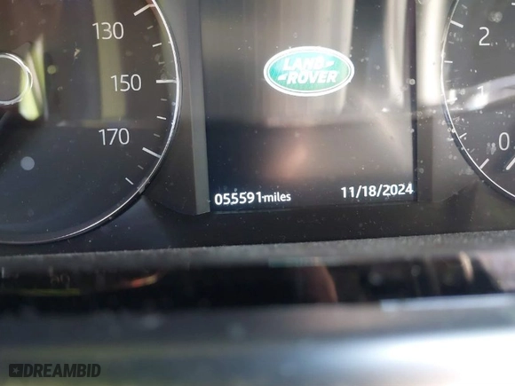 2020 Land Rover Range Rover Evoque S with VIN SALZJ2FX6LH058858, listed as a IAAI auction lot 40877510 with 55,591 mi miles. Bid and sale history available at carsss.com. Image 7.
