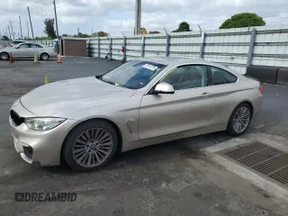 2014 BMW 4 Series 428i with VIN WBA3N3C57EK231087, listed as a Copart auction lot 53141275 with 129,460 mi miles and Salvage title. Bid and sale history available at DreamBid. Image 1.