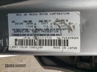 2010 Mazda 3 i Touring with VIN JM1BL1SG5A1212730, listed as a Copart auction lot 53052315 with 88,432 mi miles and Clean Title. Bid and sale history available at DreamBid. Image 12.