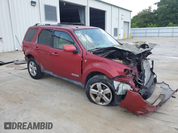 2008 Ford Escape Limited z VIN 1FMCU04108KB89782, wystawiony jako Copart lot #57573715 z przebiegiem Nie podano mil oraz Szkoda całkowita • Salvage title. Historia ofert i sprzedaży dostępna na DreamBid. Obrazek 4.