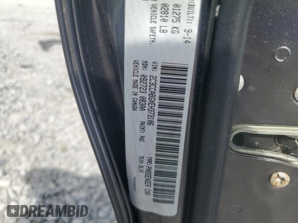 2014 Chrysler 300 S z VIN 2C3CCABGXEH373106, wystawiony jako Copart lot #56178895 z przebiegiem 100 064 mil mil oraz Szkoda całkowita • Salvage title. Historia ofert i sprzedaży dostępna na DreamBid. Obrazek 12.