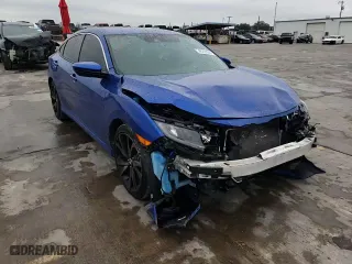 2019 Honda Civic Sedan Sport with VIN 2HGFC2F8XKH577001, listed as a Copart auction lot 45701045 with 58,276 mi miles and Salvage Title. Bid and sale history available at carsss.com. Image 10.