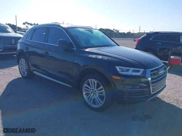 2019 Audi Q5 Premium Plus with VIN WA1BNAFY7K2083845, listed as a IAAI auction lot 41533971 with 97,389 mi miles. Bid and sale history available at carsss.com. Image 1.