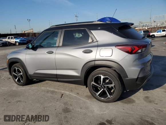 2023 Chevrolet TrailBlazer RS with VIN KL79MTSLXPB113843, listed as a Copart auction lot 49400855 with 27,595 mi miles and Salvage Title. Bid and sale history available at DreamBid. Image 2.