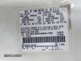 1997 Ford F-150 XL с VIN 1FTDX18W4VNB21720, выставлен на аукционе IAAI как лот 42578603 с пробегом 160 437 миль миль и . История ставок и продаж доступна на DreamBid. Изображение 9.