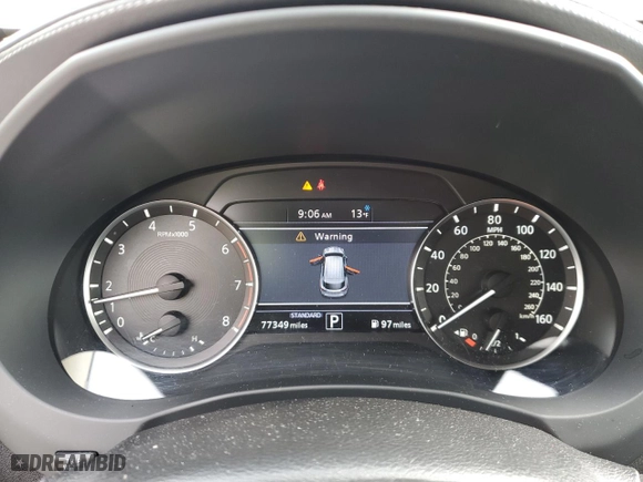 2019 Infiniti QX50 LUXE with VIN 3PCAJ5M35KF119542, listed as a Copart auction lot 45953075 with 77,349 mi miles and Salvage Title. Bid and sale history available at carsss.com. Image 9.