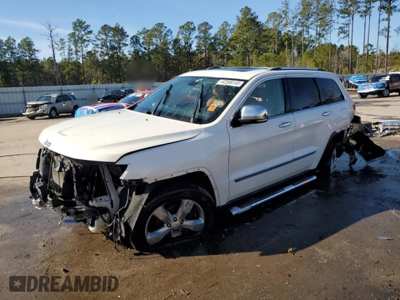 2012 Jeep Grand Cherokee Overland with VIN 1C4RJECT9CC237113, listed as a Copart auction lot 42208145 with 0 mi miles and Salvage Title. Bid and sale history available at carsss.com. Image 1.