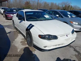 2002 Chevrolet Monte Carlo LS with VIN 2G1WW12E529270009, listed as a IAAI auction lot 41291646 with 1 mi miles. Bid and sale history available at carsss.com. Image 1.