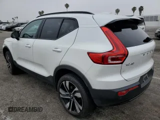 2024 Volvo XC40 Plus Dark Theme with VIN YV4L12ULXR2285377, listed as a Copart auction lot 60165095 with 43,423 mi miles and Salvage title. Bid and sale history available at DreamBid. Image 2.