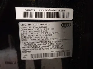 2014 Audi Q7 Premium Plus with VIN WA1LGAFE7ED003294, listed as a IAAI auction lot 42318454 with 113,719 mi miles and . Bid and sale history available at DreamBid. Image 9.