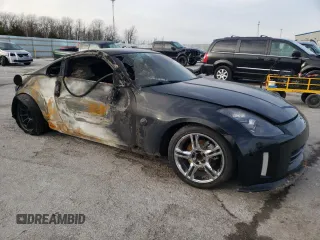 2003 Nissan 350Z Touring with VIN JN1AZ34E03T017128, listed as a Copart auction lot 48060195 with 0 mi miles and Salvage Title. Bid and sale history available at carsss.com. Image 4.