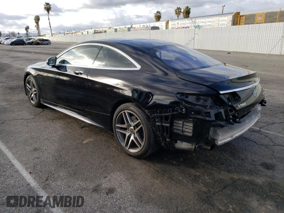 2018 Mercedes-Benz S-Class S 560 with VIN WDDXJ8GB2JA033617, listed as a Copart auction lot 37422483 with 47,844 mi miles. Bid and sale history available at carsss.com. Image 2.