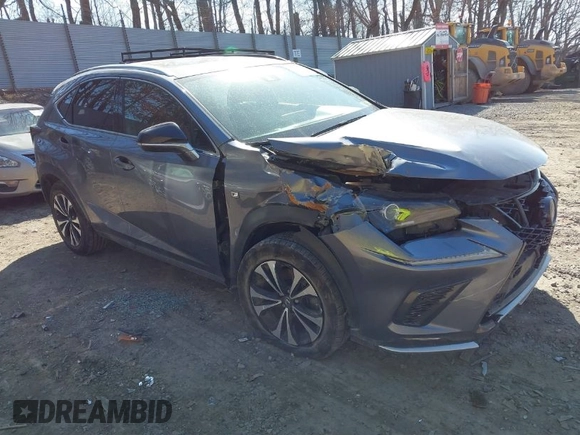 2021 Lexus NX with VIN JTJSARDZ8M2253108, listed as a IAAI auction lot 41790614 with 106,216 mi miles. Bid and sale history available at carsss.com. Image 1.