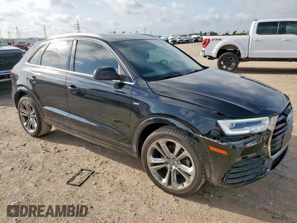 2018 Audi Q3 Premium Plus with VIN WA1HCCFS9JR009064, listed as a Copart auction lot 60396735 with 72,260 mi miles and Salvage title. Bid and sale history available at DreamBid. Image 4.