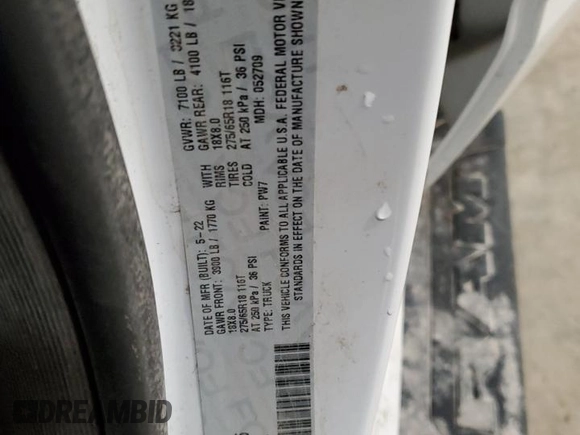 2022 Ram 1500 Tradesman with VIN 1C6SRFGT3NN365775, listed as a Copart auction lot 68346614 with 87,999 mi miles and Salvage title. Bid and sale history available at DreamBid. Image 12.