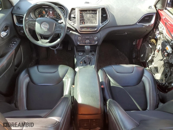 2019 Jeep Cherokee Trailhawk with VIN 1C4PJMBX2KD362582, listed as a Copart auction lot 49873235 with 87,088 mi miles and Salvage Title. Bid and sale history available at carsss.com. Image 8.