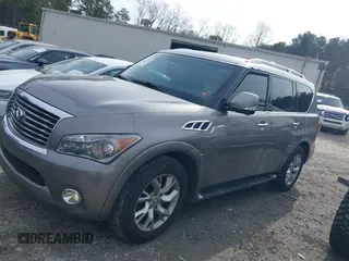 2012 Infiniti QX56 8-passenger with VIN JN8AZ2ND7C9716559, listed as a IAAI auction lot 41465078 with 184,373 mi miles and . Bid and sale history available at DreamBid. Image 14.