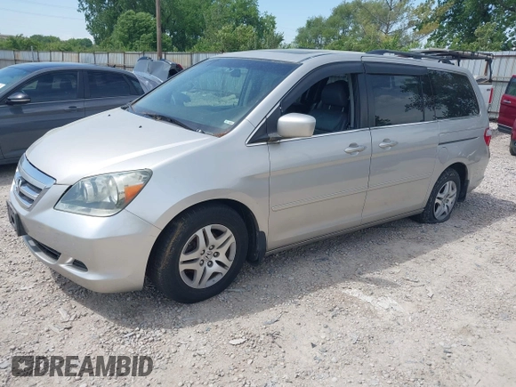 2007 Honda Odyssey EX-L z VIN 5FNRL38797B042602, wystawiony jako IAAI lot #42300656 z przebiegiem 250 000 mil mil oraz . Historia ofert i sprzedaży dostępna na DreamBid. Obrazek 2.